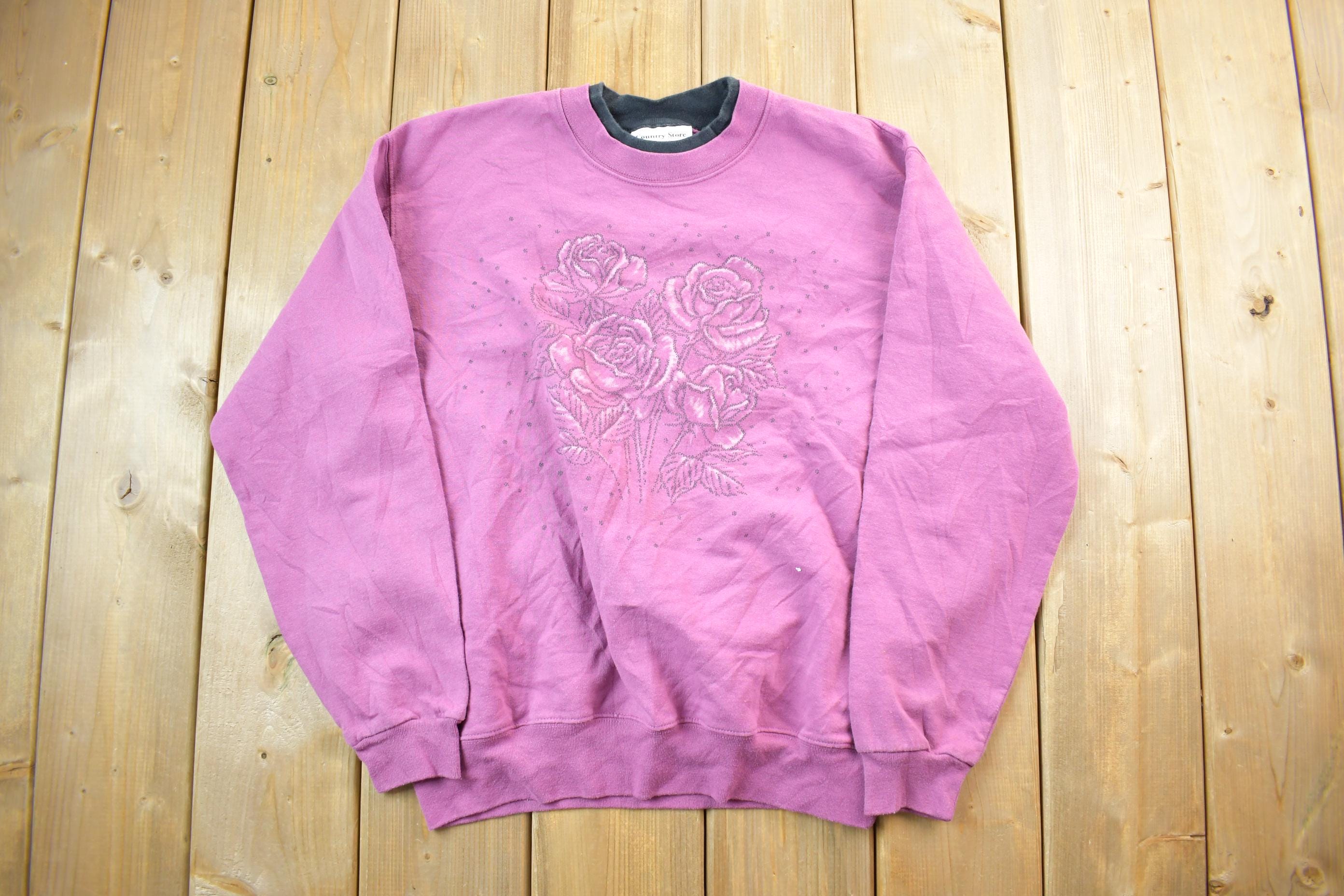 Vintage 1990s Country Store Floral Print Cute Crewneck Sweater