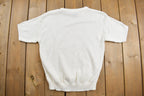 Vintage 1990s Short Sleeve Floral Knit Crewneck Sweater