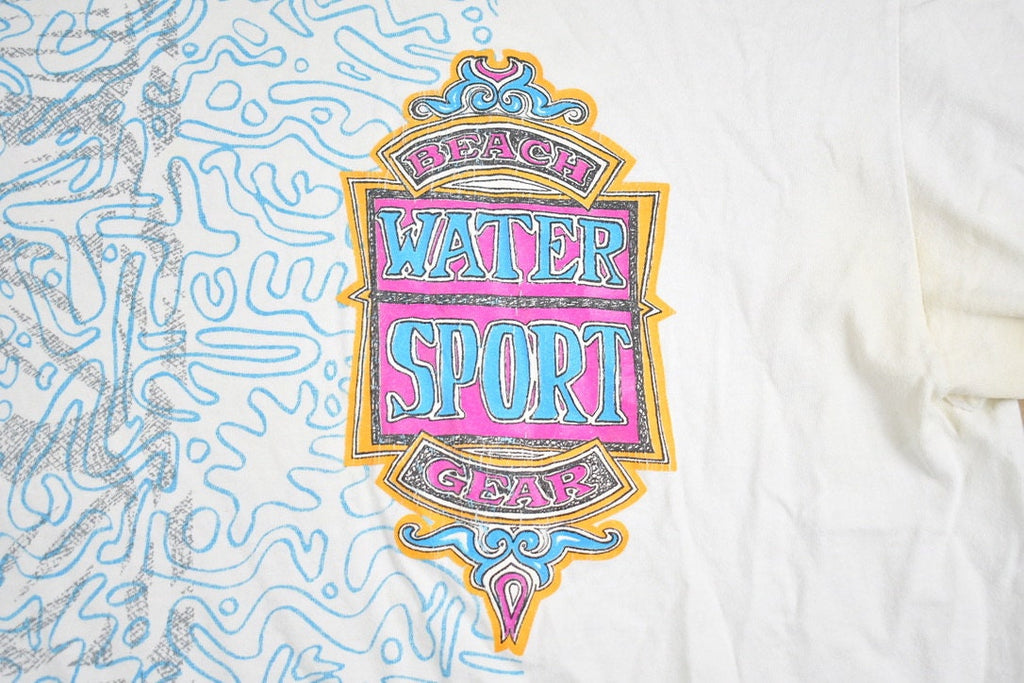 Vintage 1990s Beach Water Sport Gear Graphic T-Shirt