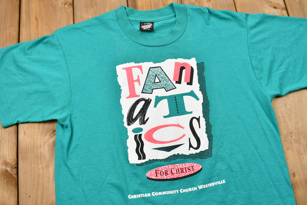 Vintage 1990s Fanatics For Christ Graphic T-Shirt