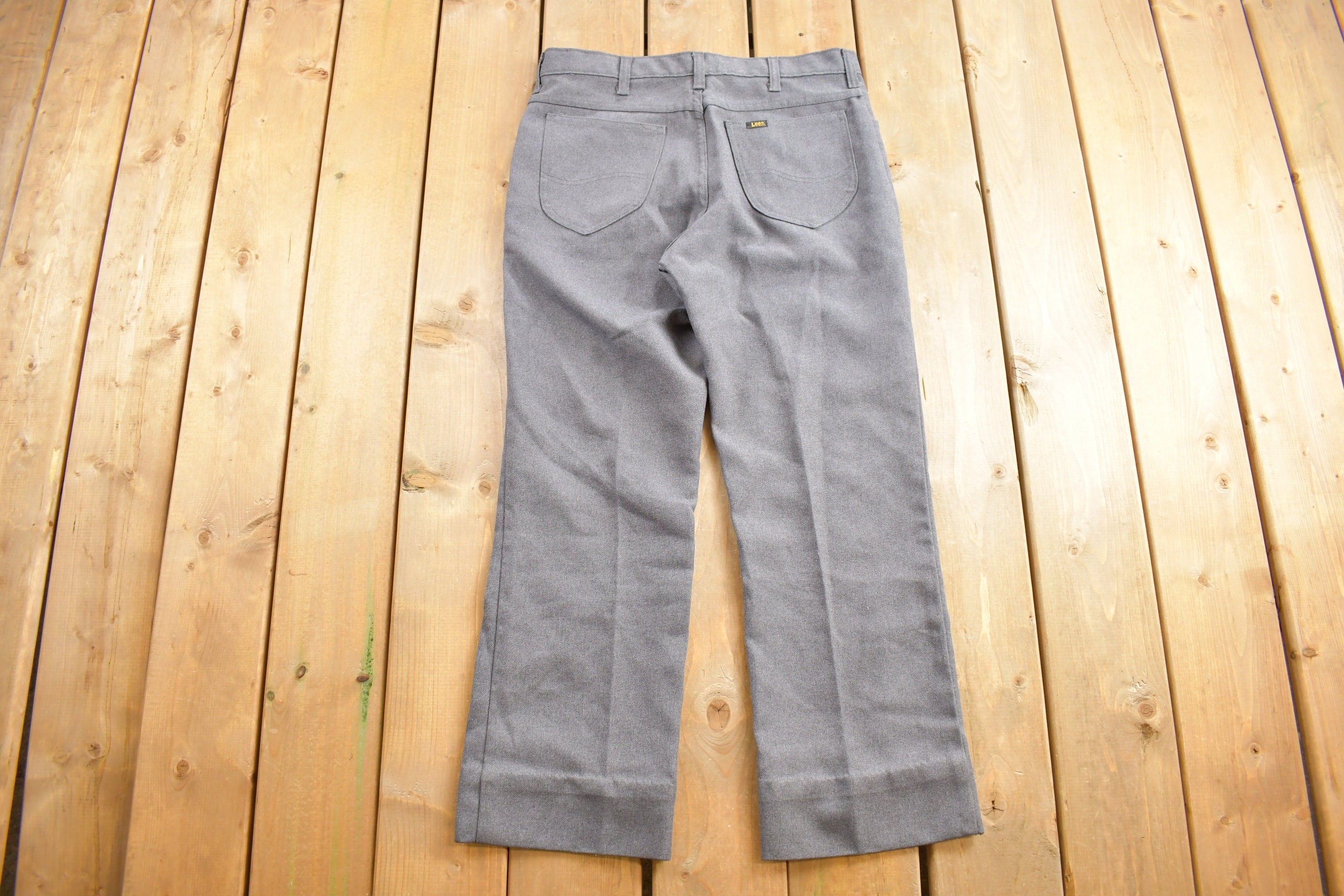 Vintage 1990s Lee Grey Trousers Size 34 x 28