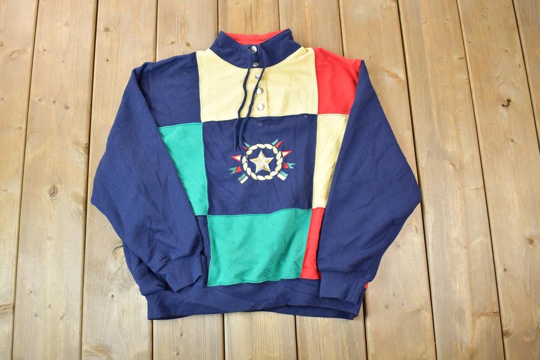 Vintage 1990s Alfred Dunner Quarter Button Crewneck Sweatshirt