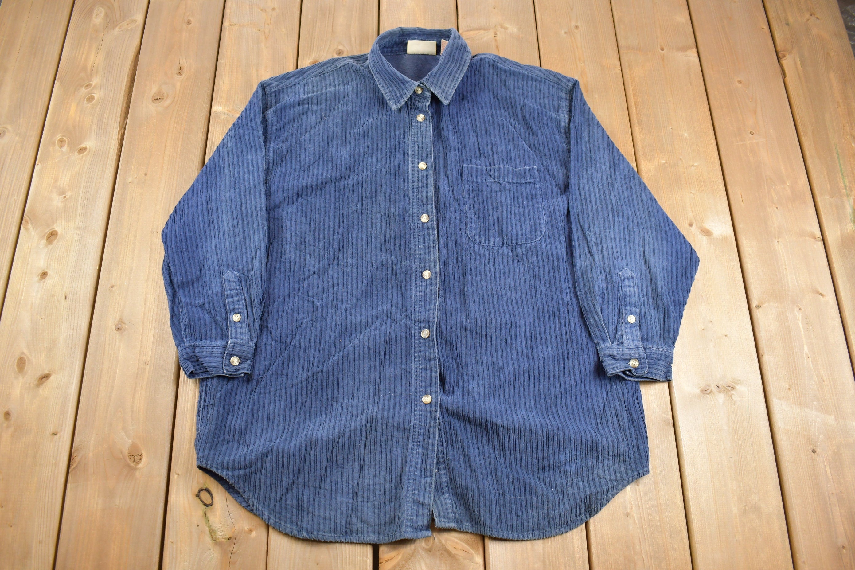 Vintage 1990s North Crest Corduroy Button Up Shirt