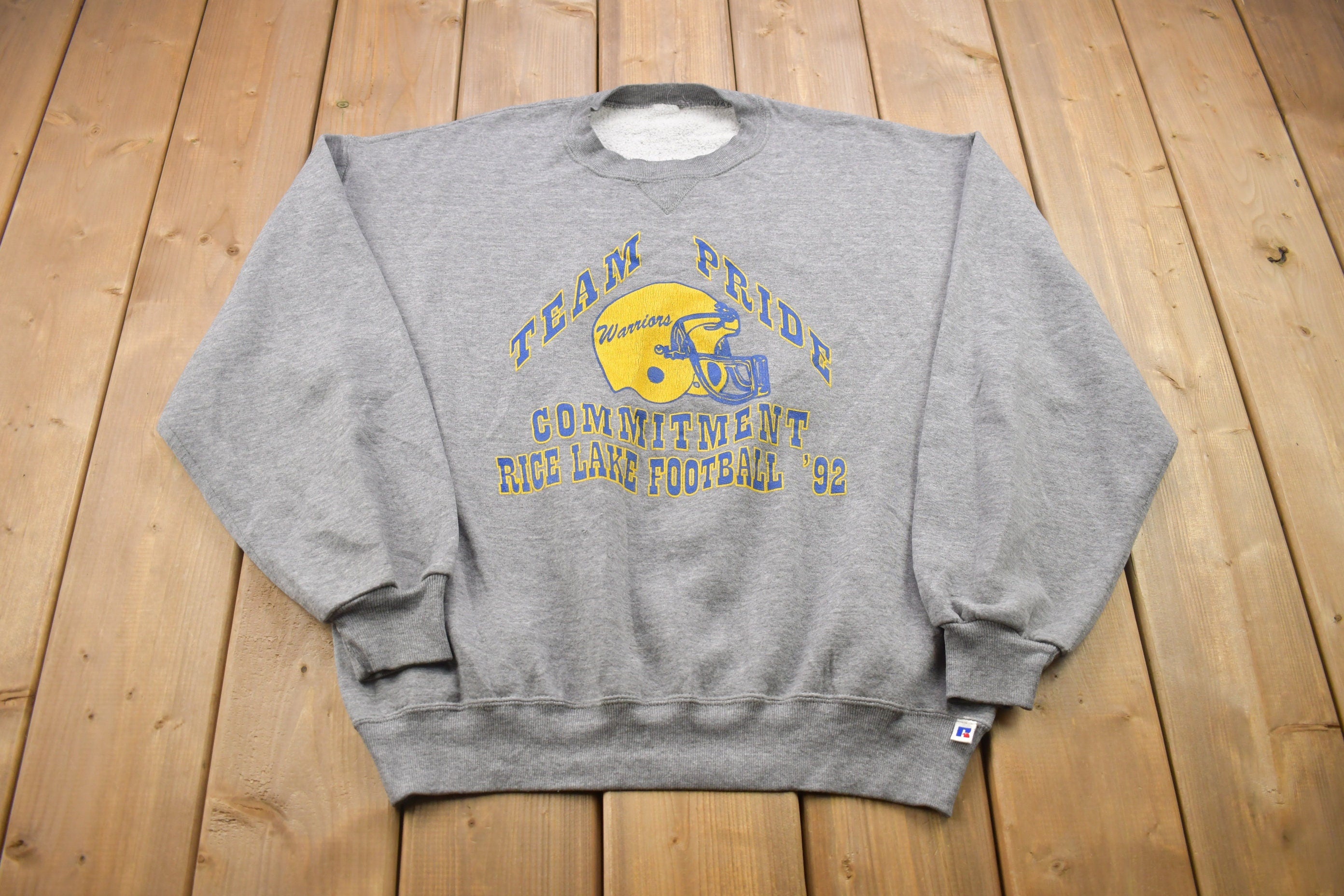 Vintage 1990s Russell Athletic Rice Lake Crewneck Sweatshirt