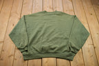 Vintage 1990s Blank Military Green Crewneck Sweatshirt