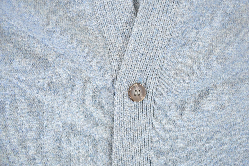 Vintage 1970s Alan Paine Knit Cardigan Lambswool Sweater Men's M