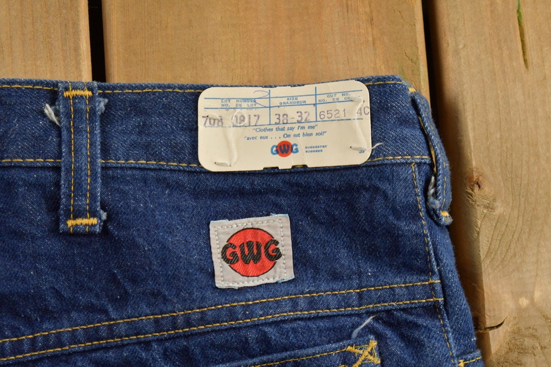 Vintage 1970s GWG Western Style Flare Jeans Size 37 x 32.5