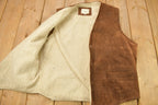Vintage 1980s Texco Sherpa Lined Denim Button Up Vest