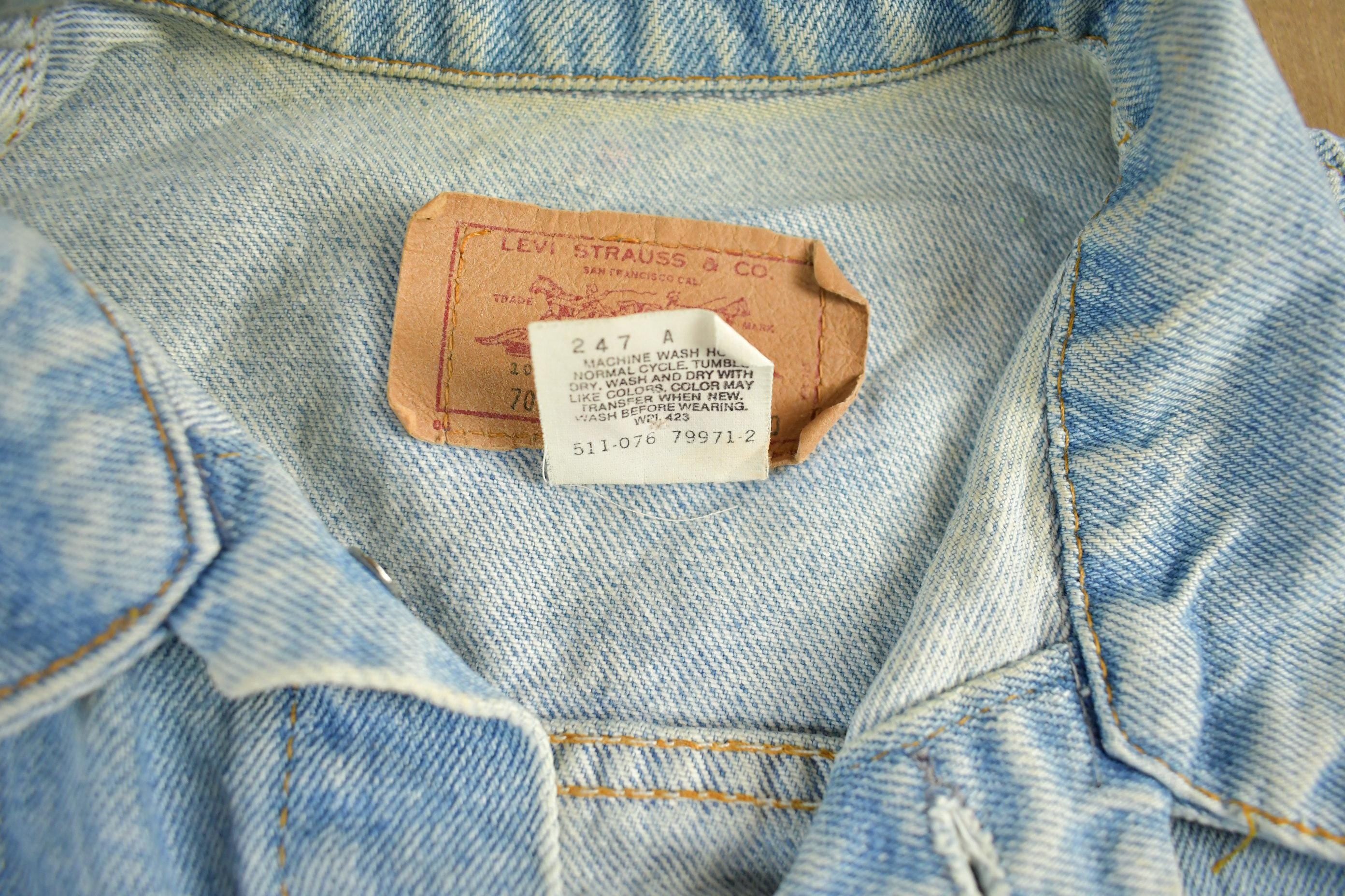 Vintage 1980s Levi's Denim Jean Trucker Jacket Adult 20