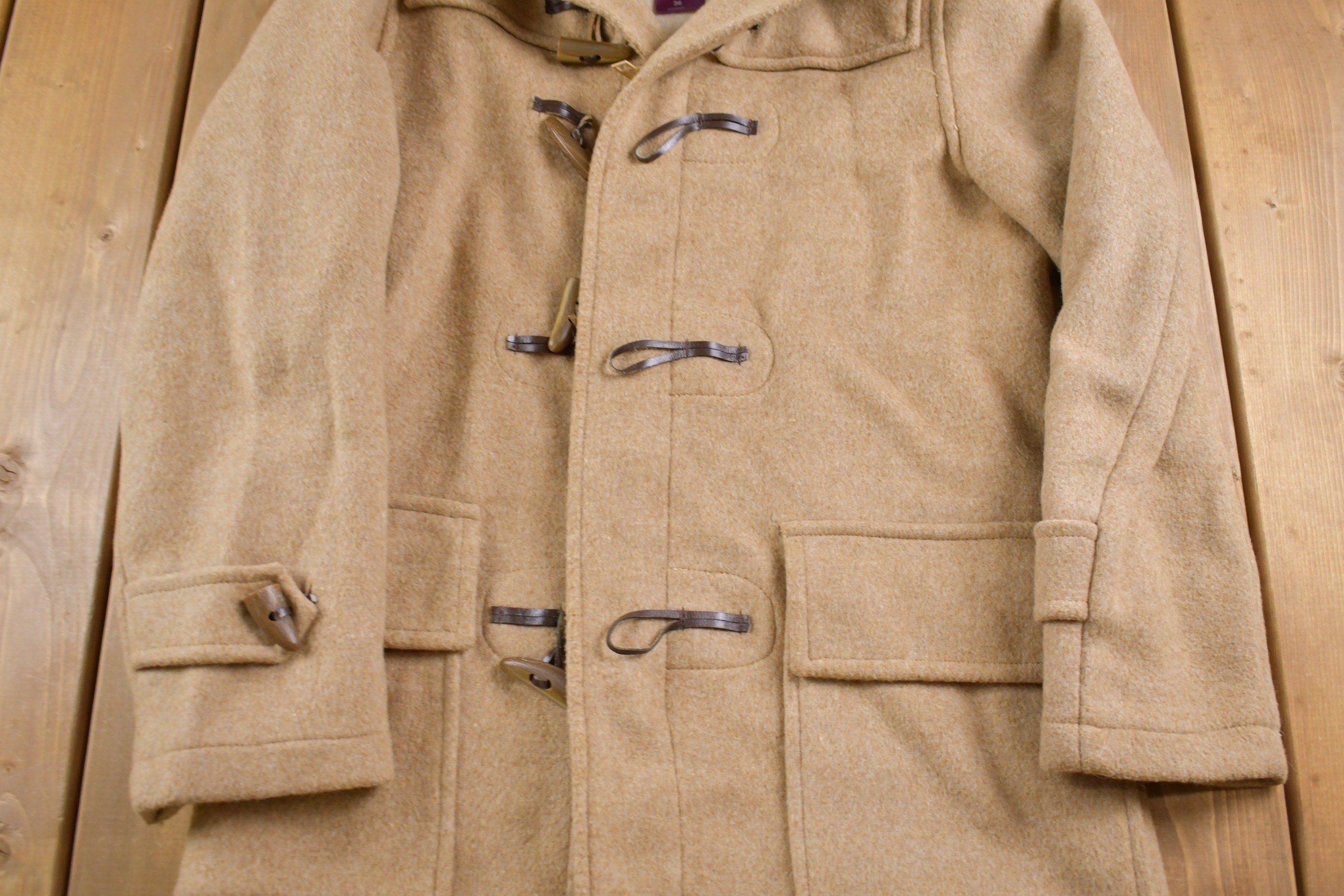 Vintage 1980s Sears Men's Wool Toggle Coat