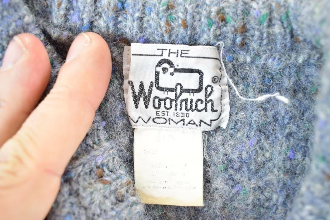 Vintage 1980s Woolrich Woman Knit Sweater Womens S / Vintage 90s Wool Crewneck / Outdoorsman / Vintage Knit / Winter Sweatshirt