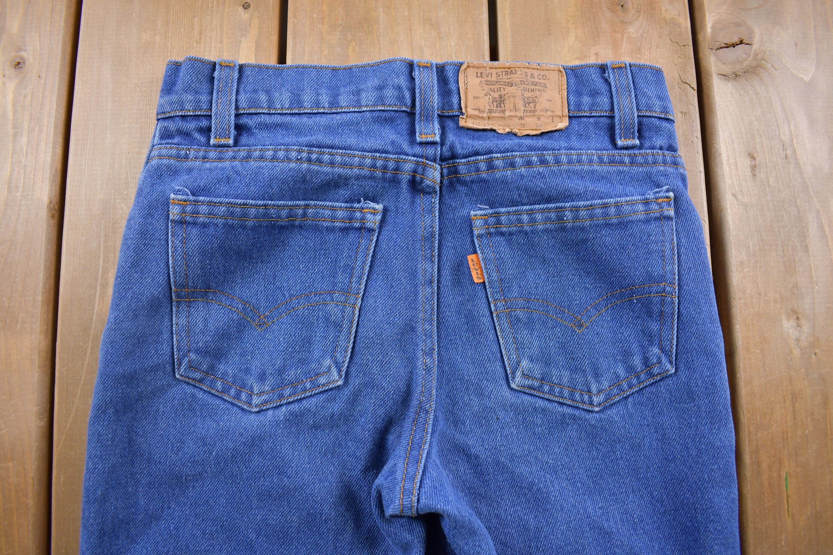 Vintage 1970s Levi's Orange Tab Jeans Size 26 x 26