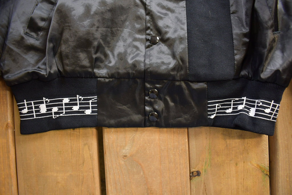 Vintage 1980s West Ark Nashville Music City Satin Bomber Jacket
