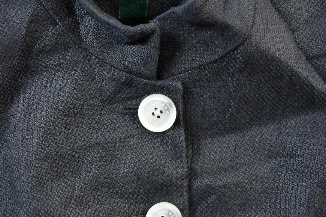Vintage 1990s Lauren Ralph Lauren Linen Button Up Sweater