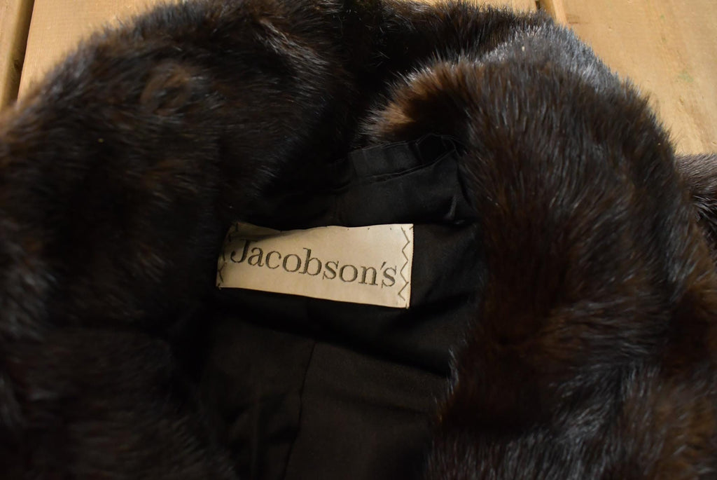 Vintage 1970s Blackglama Full Length Black Mink Fur Coat Adult M  70s Fur Jacket  Authentic Fur  True Vintage  Dark Ranch Mink