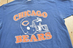 Vintage 1980s Trench Chicago Bears NFL Graphic T-Shirt Mens L