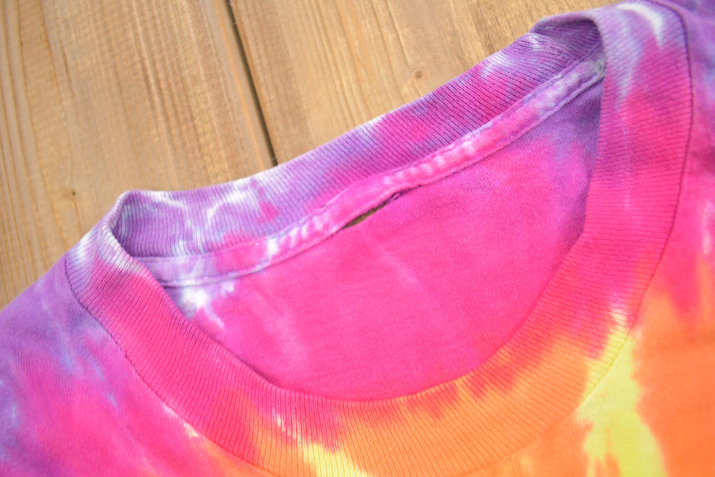 Vintage 1988 Grateful Dead All Over Print Tie Dye Graphic T Shirt /
