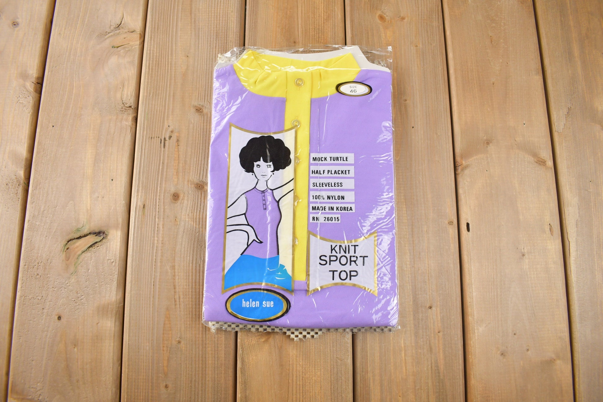 True Vintage 1960s Deadstock Helen Sue Sleeveless Nylon Blouse Knit Sport Top