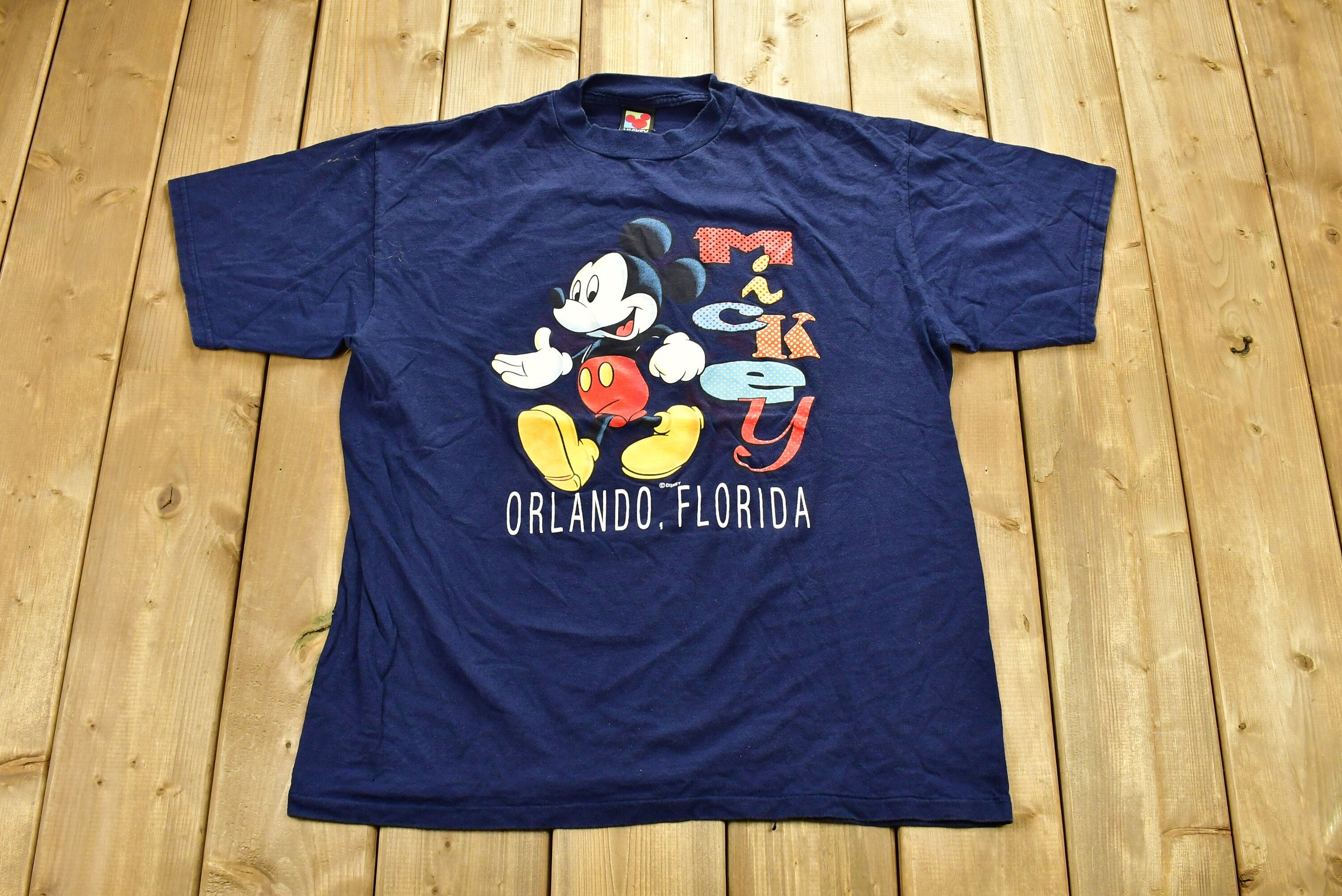 Vintage 1990s Mickey Mouse Orlando Florida T-Shirt / Mickey Unlimited / Souvenir T Shirt / American Streetwear / Vintage Disney