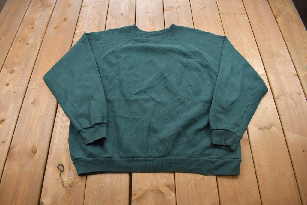 Vintage 1990s Blank Raglan Crewneck Sweatshirt