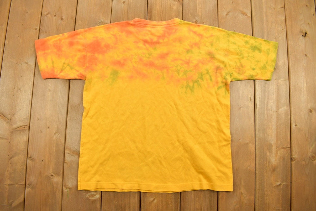 Vintage 1990s Super T's Yellow Tie Dye T-shirt