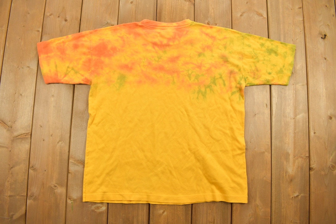 Vintage 1990s Super T's Yellow Tie Dye T-shirt