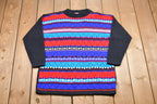Vintage Knitted Village Fair Striped Sweater