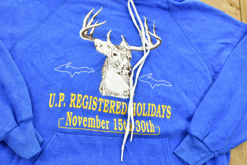 Vintage 1980s U.P. Registered Deer Hoodie