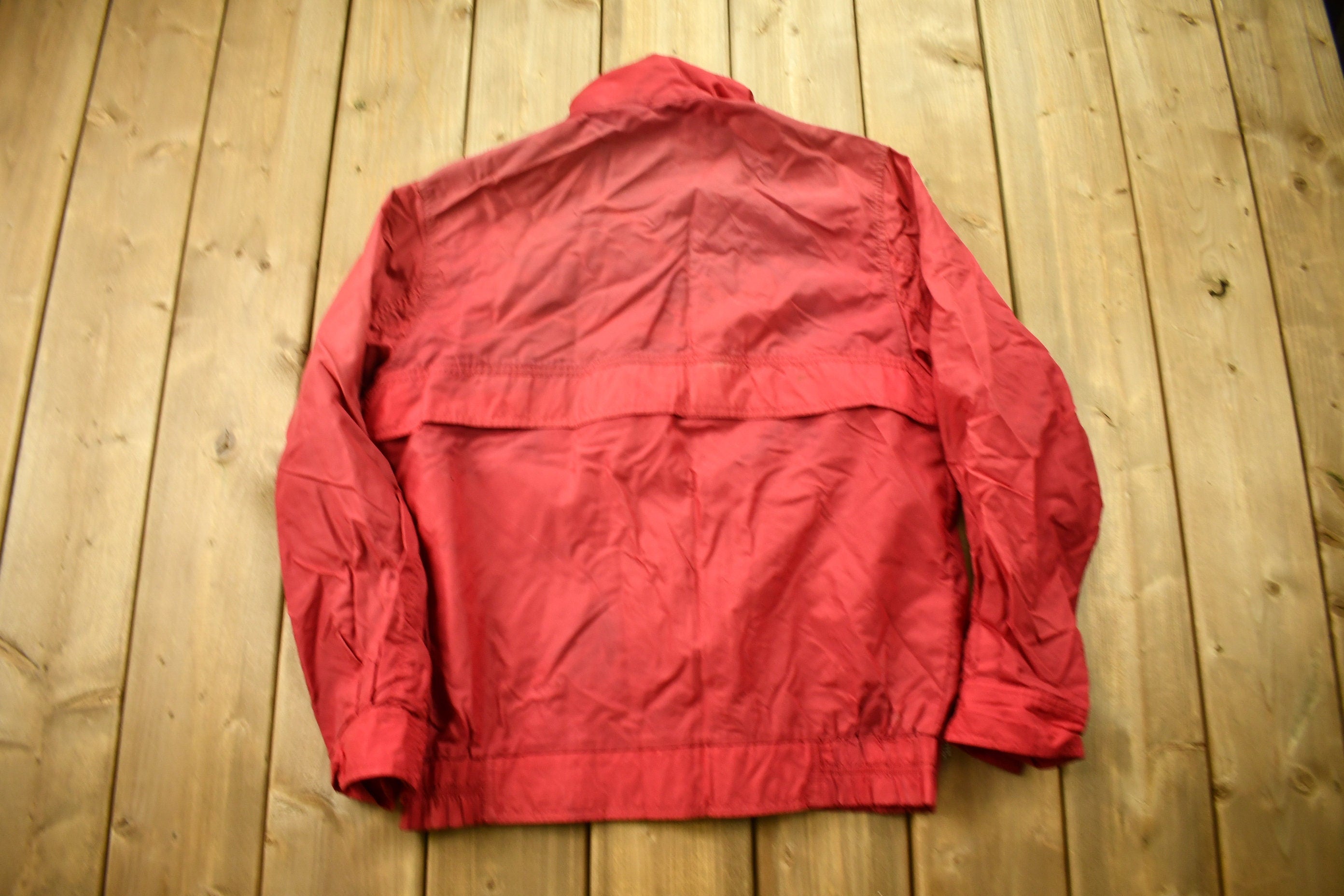 Vintage 1990s Chaps Ralph Lauren Red Windbreaker Jacket