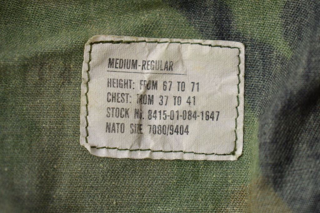 Vintage 1994s Military Woodland Camouflage Cold Weather Field Jacket