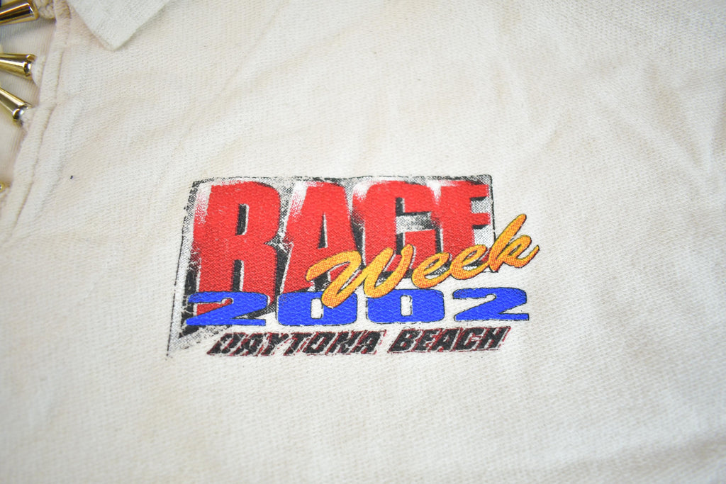 Vintage 2002 Daytona Beach Rage Week Embroidered Button Up Shirt Made In USA