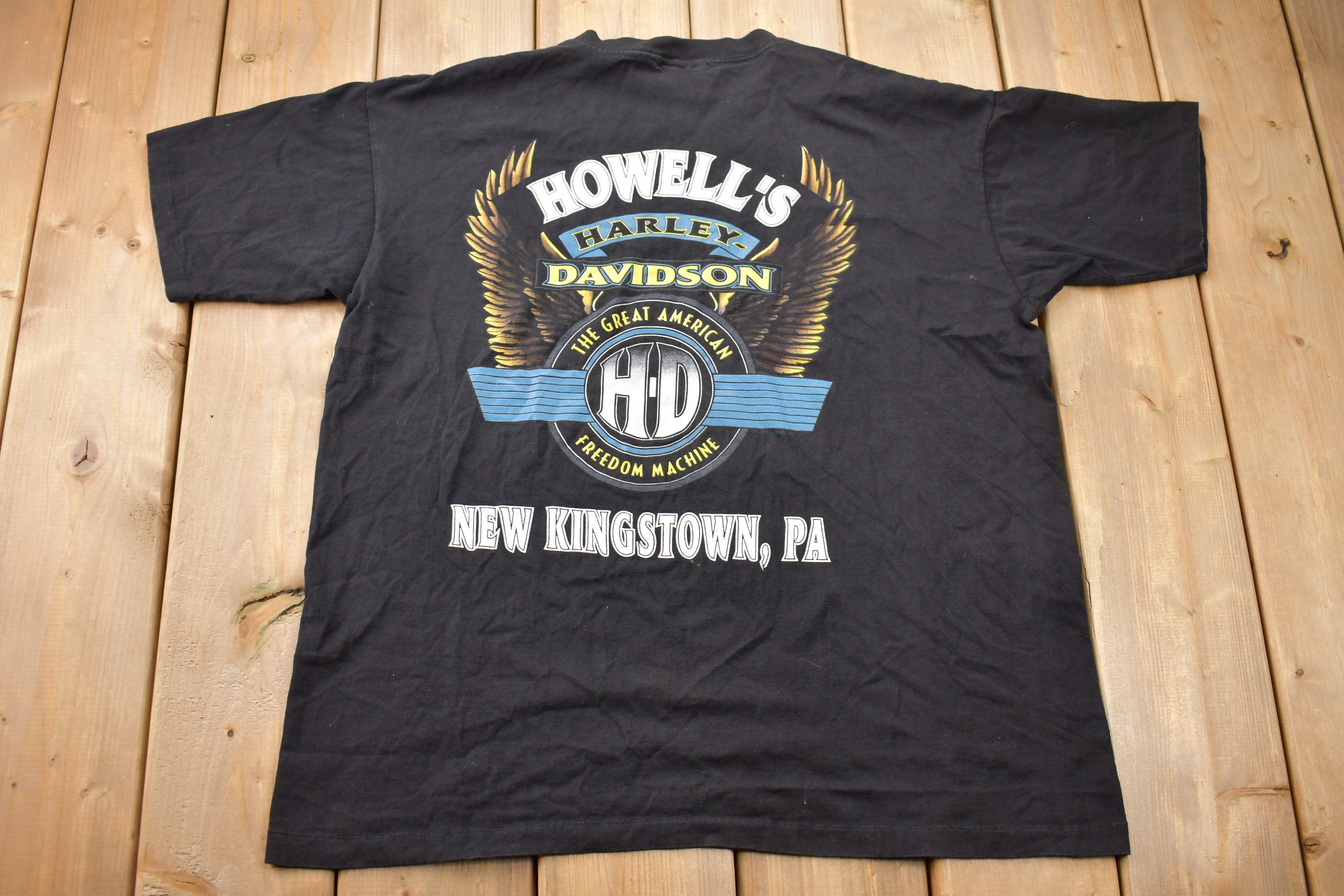 Vintage 1994 Harley Davidson New Kingstown Motorcycles T-Shirt