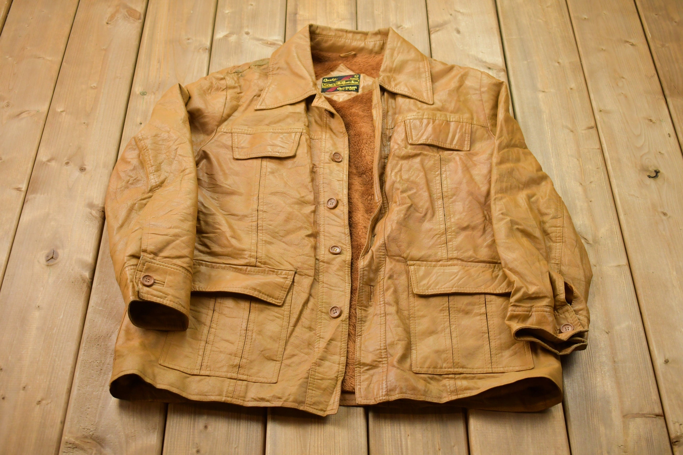 Vintage 1980s Sears Leather Jacket