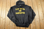 Vintage 1990s Iowa Hawkeyes OVB University Collegiate Hoodie