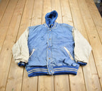 Vintage 1990s Basic Editions Hooded Jean Jacket Made In USA