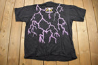 Vintage 1990s American Thunder Bald Eagle Motorcycle Graphic T-Shirt /