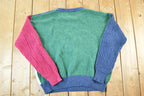 Vintage 1990s St Johns Bay Knit Abstract Pattern Crewneck Sweater Mens XL
