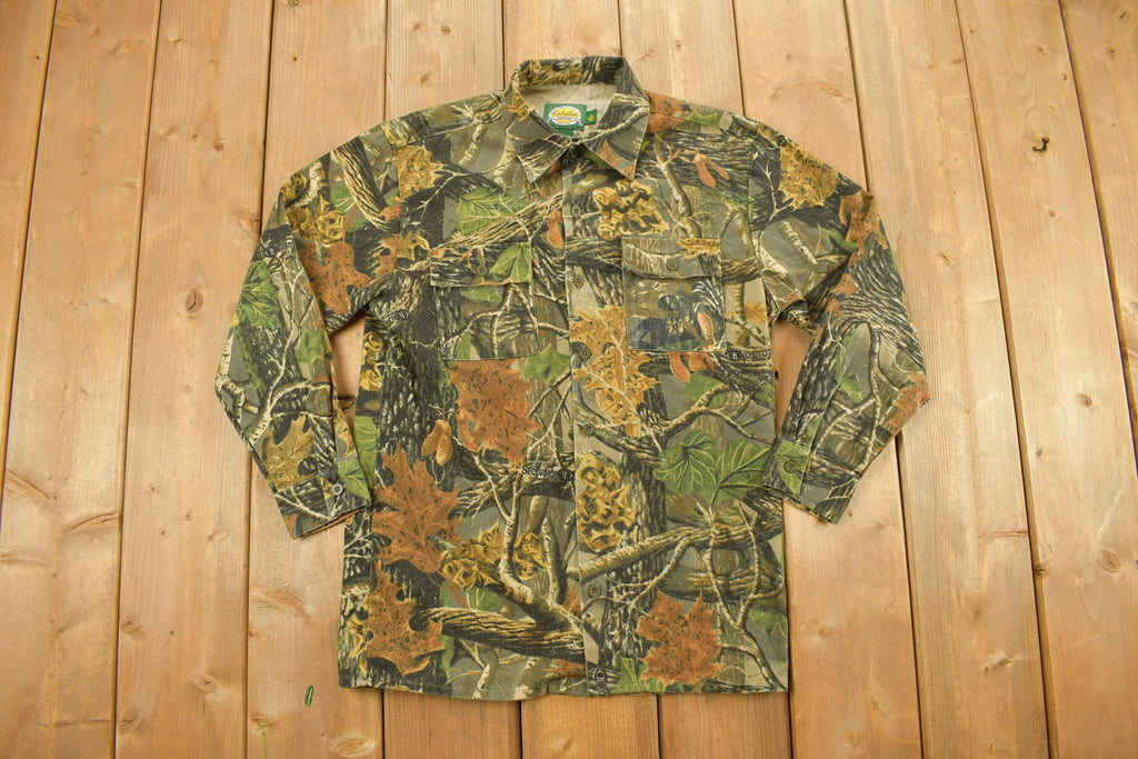 Vintage 1990s Cabela's For Kids Tree Camouflage Button Up Shirt