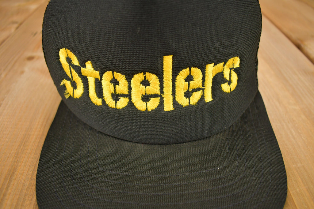 Vintage 1990s Pittsburgh Steelers NFL New Era Snap Back Trucker Hat