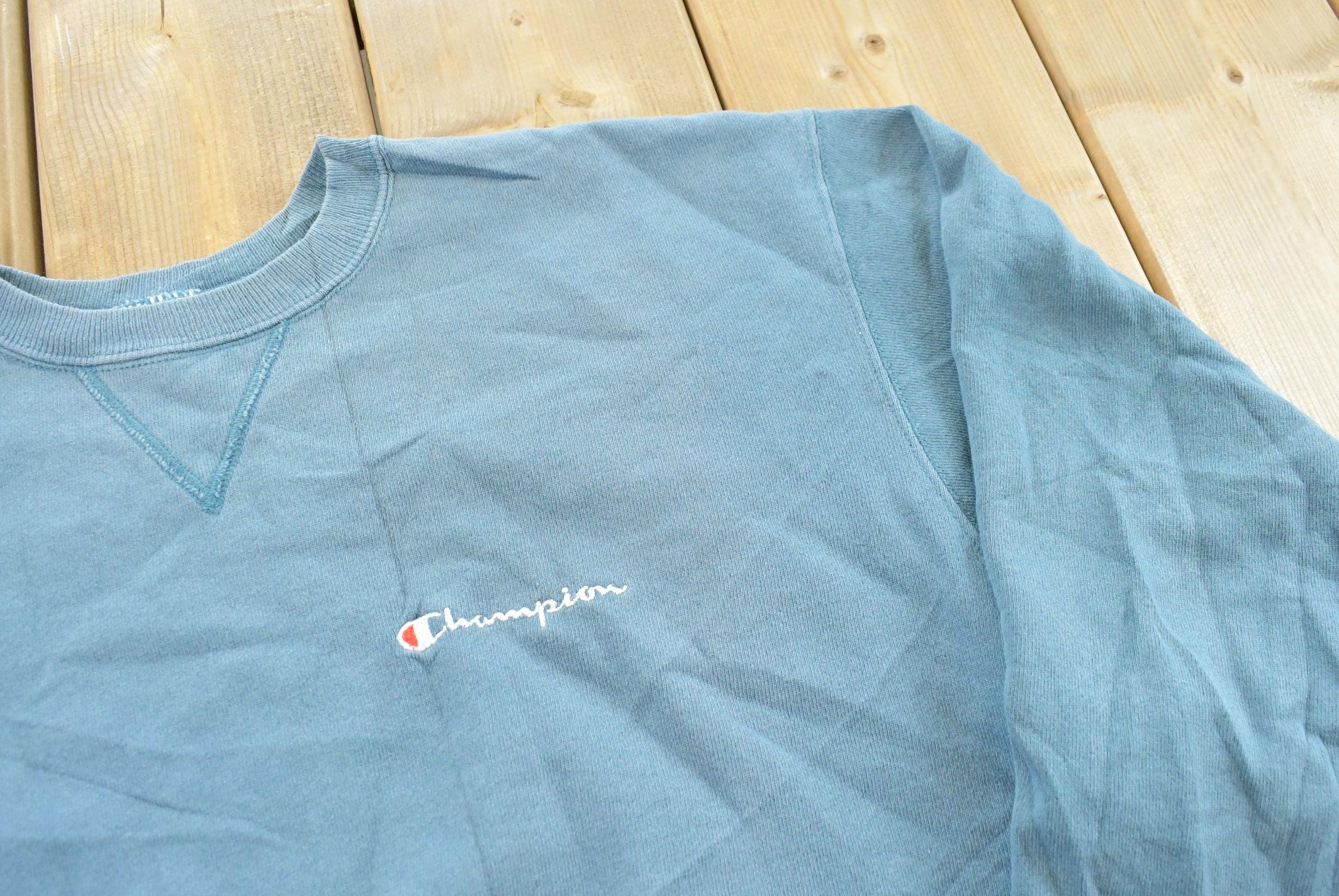 Vintage 1990s Champion Spellout Crewneck Sweatshirt Men's S