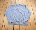 Vintage 1990s Video Plus Embroidered Quarter Zip Sweatshirt Made In USA