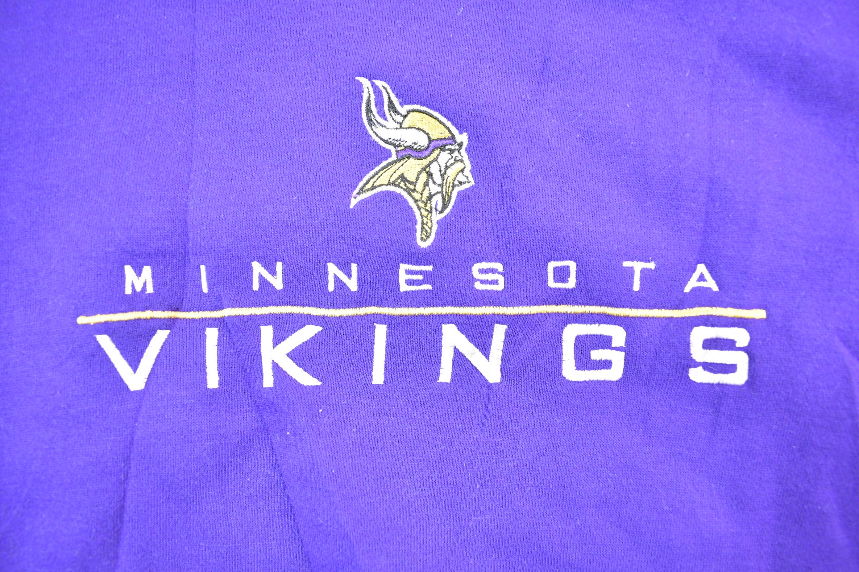 Vintage 1990s Minnesota Vikings Fans Gear NFL Purple Crewneck Sweatshirt