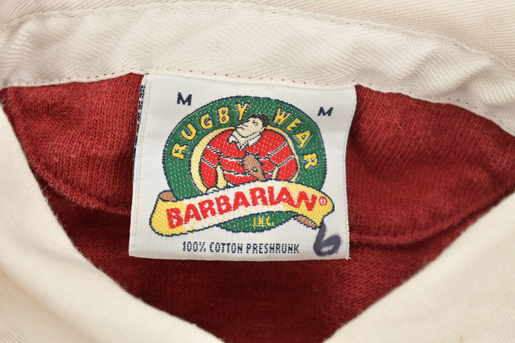 Vintage 1990s Simpson College Rugby Barbarian Collared Sweatshirt