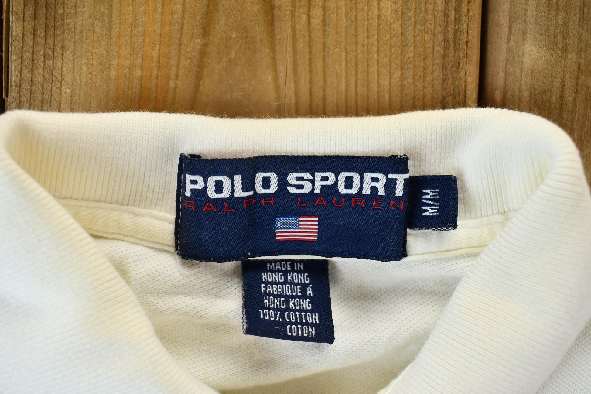 Vintage 1990s Polo Ralph Lauren Sport Ocean Challenge Compass Logo Embroidered Polo Shirt
