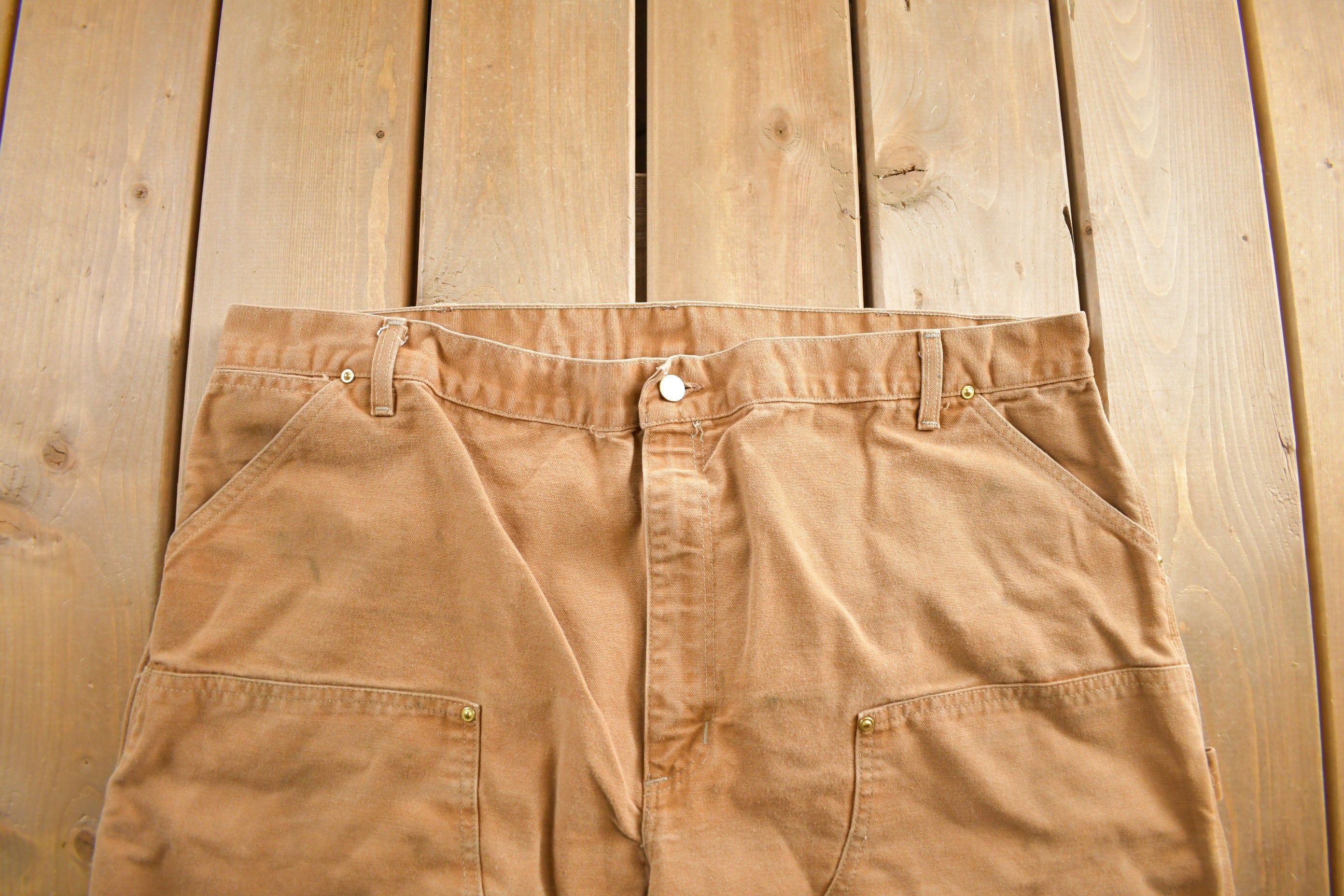 Vintage 1990s Carhartt Work Double Knee Work Pants Size 46x30