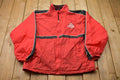 Vintage 1980s Ohio State Buckeyes University Logo Athletic Windbreaker Jacket