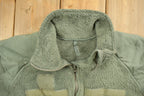 Vintage 1990s Green Fleece Zip Up Sweater Jacket