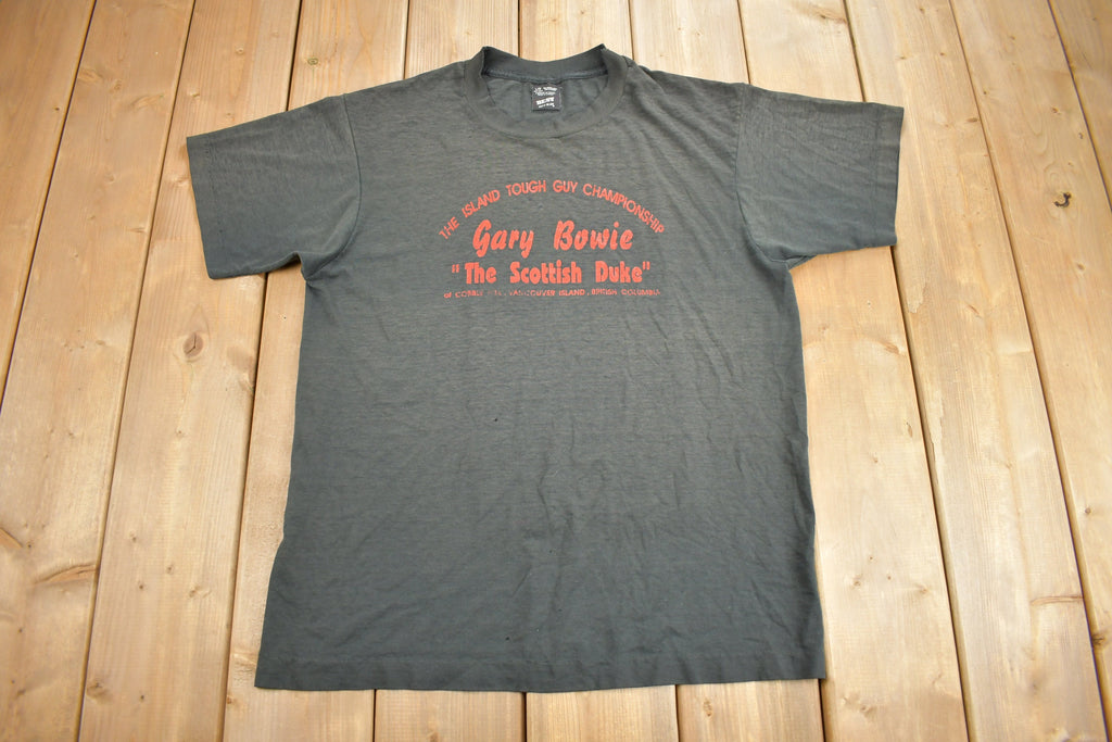 Vintage 1980s Gary Bowie 'The Scottish Duke' Graphic T Shirt