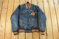 Vintage 1980s Chicago Bears NFL Satin Snap Button Bomber Jacket Men's Medium