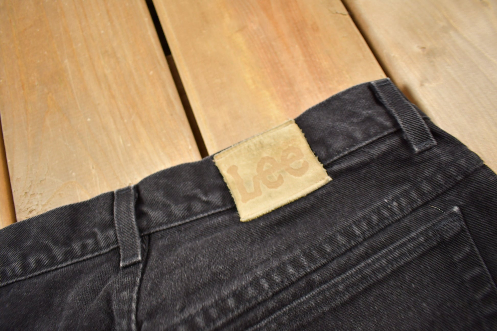 Vintage 1980s Lee Black Denim Women's Jeans Size 32 x 29